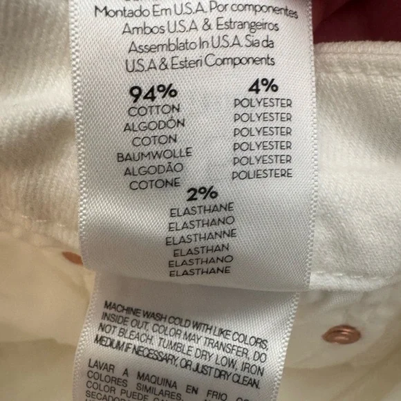 MOTHER Exclusive Fairest Of Them All The Weekender Fray Jeans Crisp White Sz 25 - Picture 6 of 7